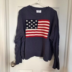 Old Navy Navy Blue Sweater with Flag Design